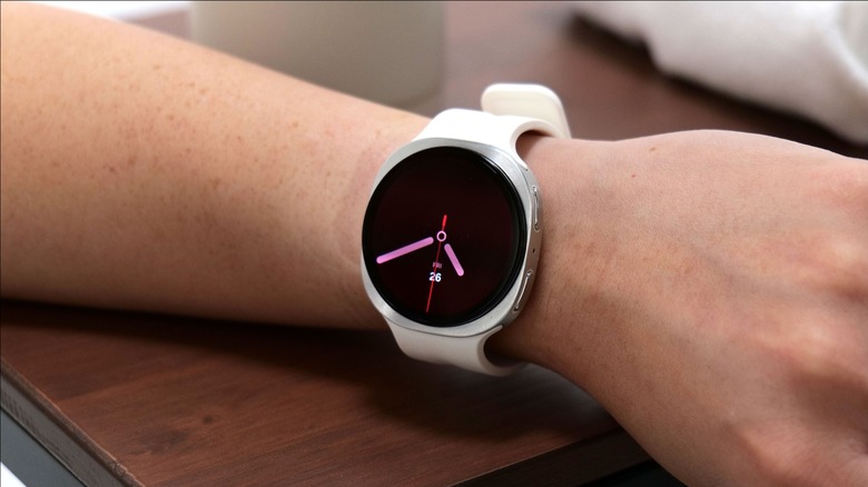Samsung Galaxy Watch 9 being worn on a left wrist.