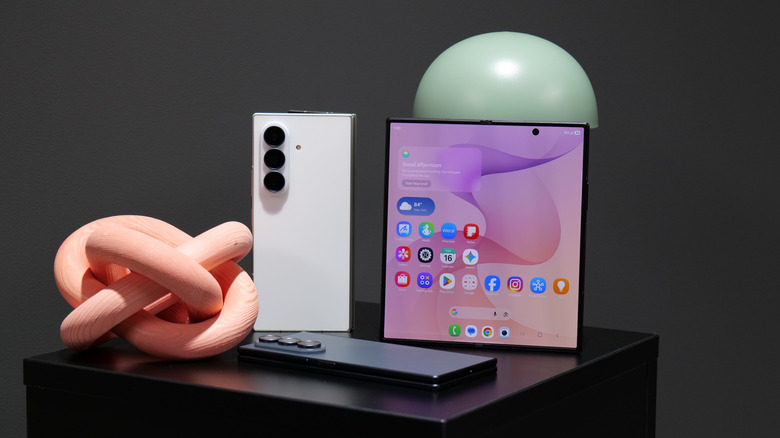 Samsung Galaxy Z Fold 8 Ultra, unfolded and folded.