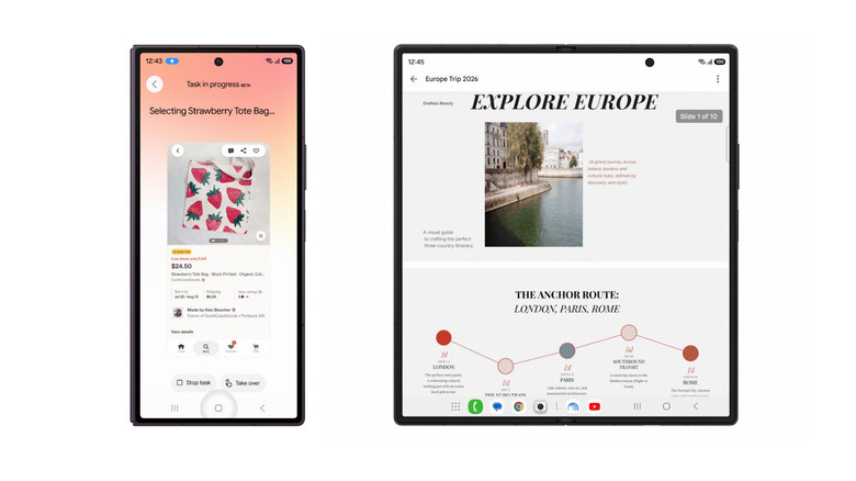 Google AI features for Samsung's new foldables.