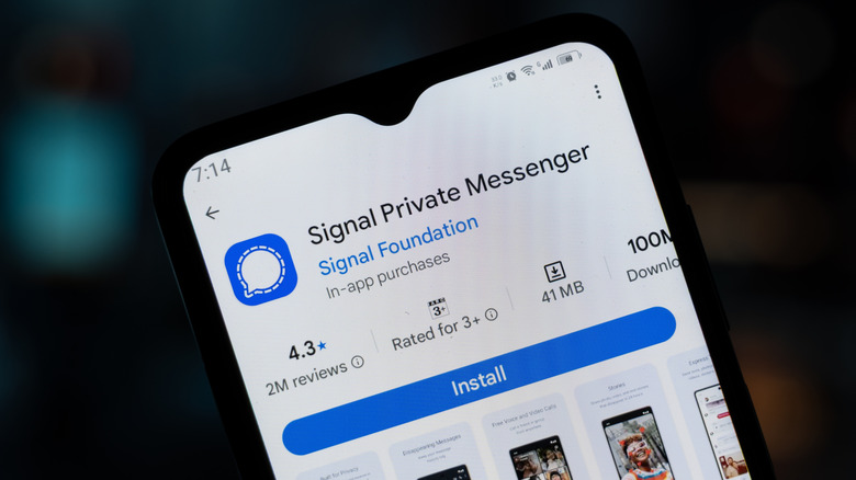 Signal app on Google Play
