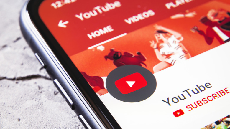 The YouTube app in an app store listing on a phone.