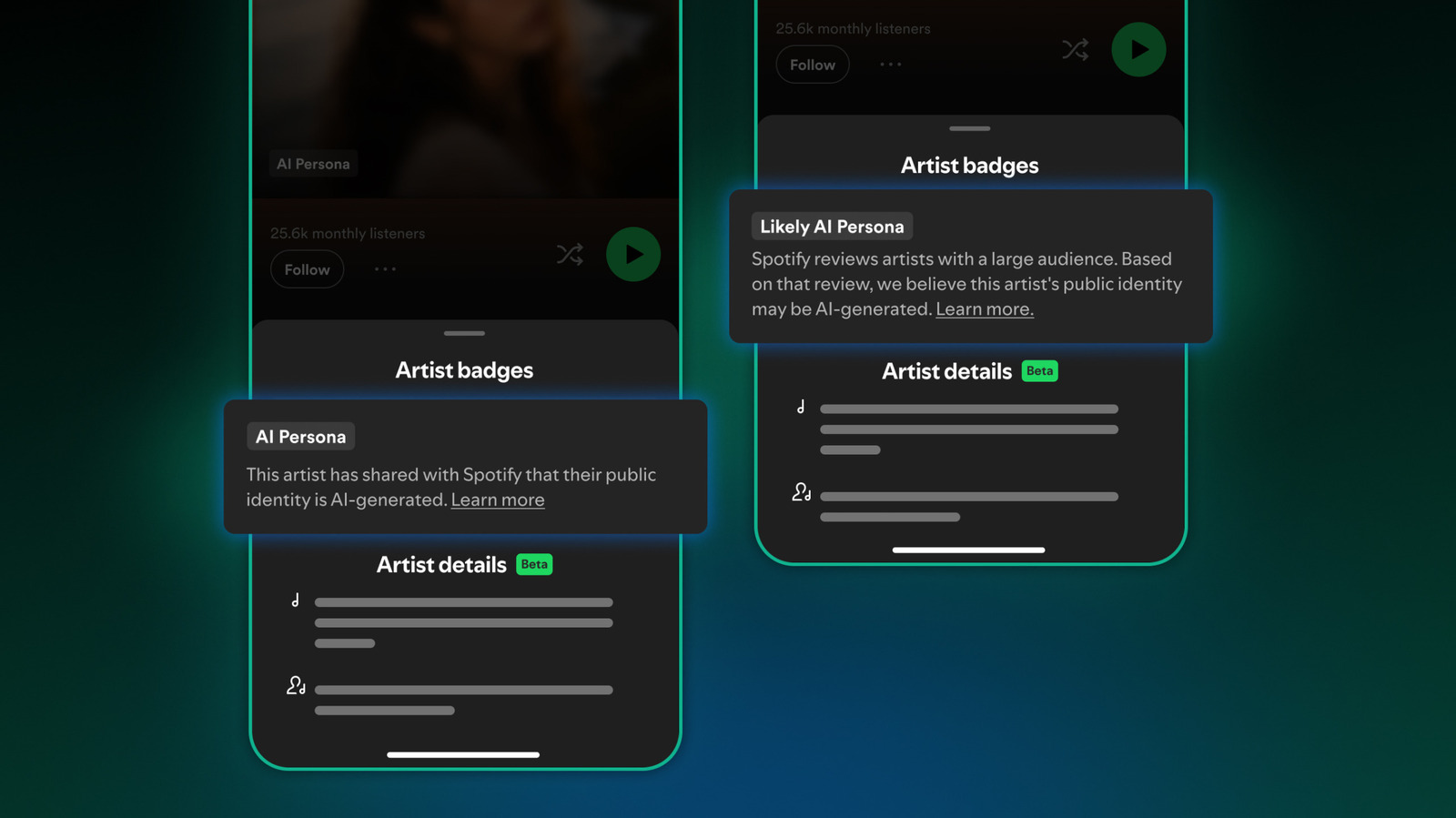 Spotify AI Persona labels will alert listeners if an artist isn't real