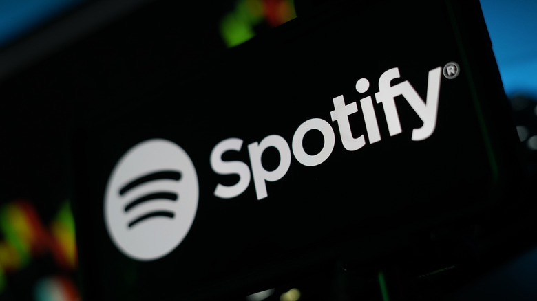 The Spotify logo on a black background.