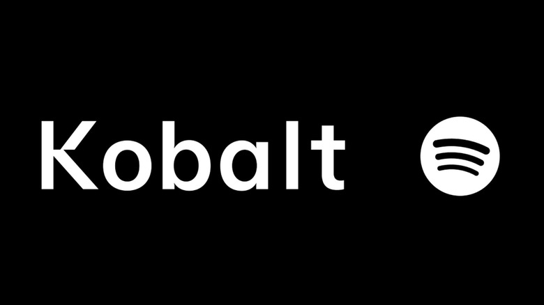 Spotify and Kobalt logos on black.