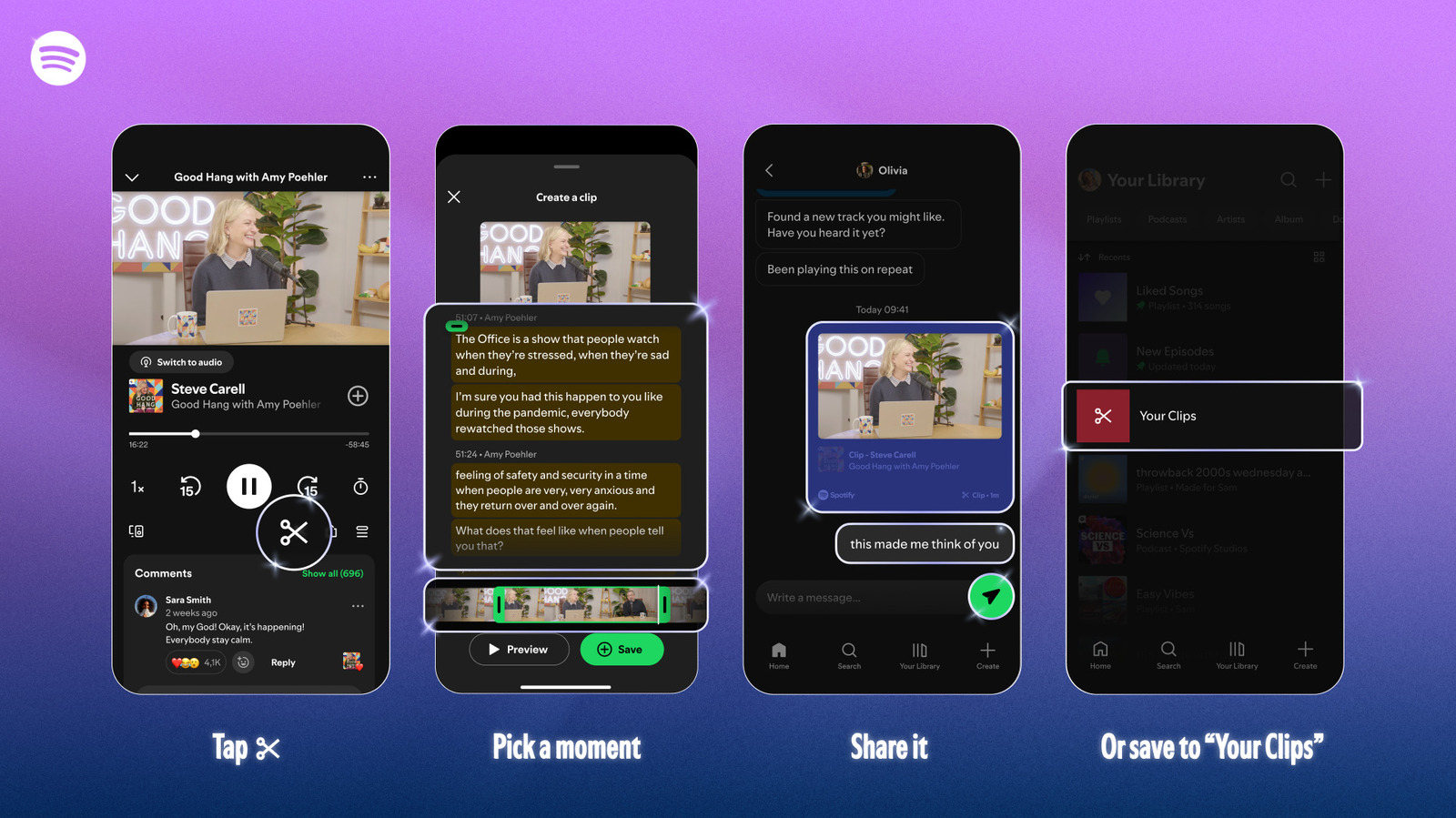Spotify's latest feature makes it easier to share podcast clips