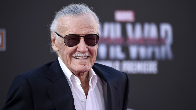 Picture of Stan Lee at MCU movie premiere.