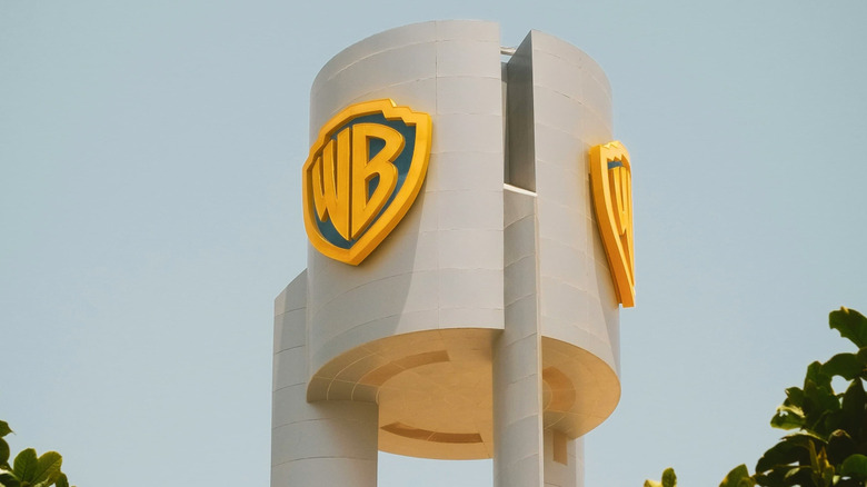 Warner Bros. logo on the side of a structure