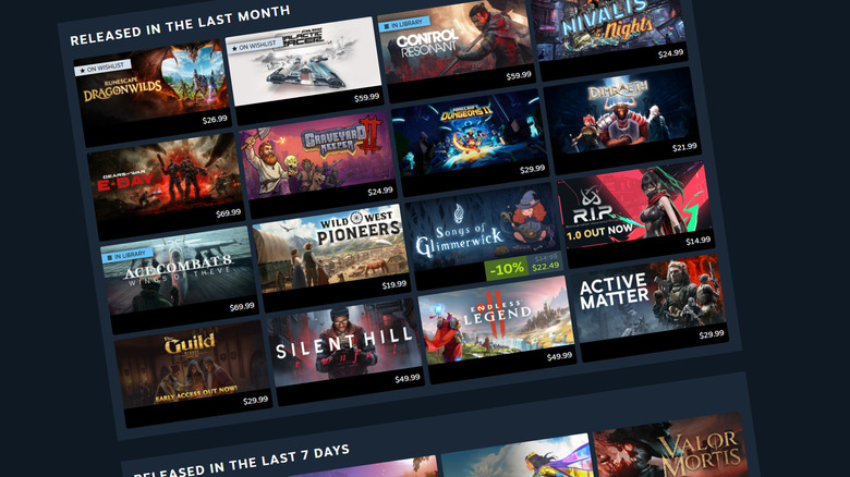 The Steam Personal Calendar feature.