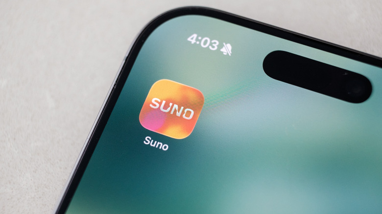 A closeup of the iOS icon for the Suno app.