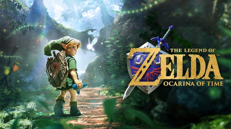 Key art for The Legend of Zelda: Ocarina of Time on the Switch 2.