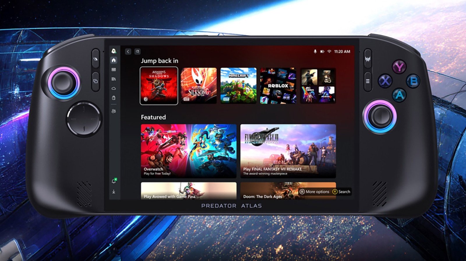The Acer Predator Atlas 8 is one of the first handhelds to feature Intel's latest Arc G3 chips