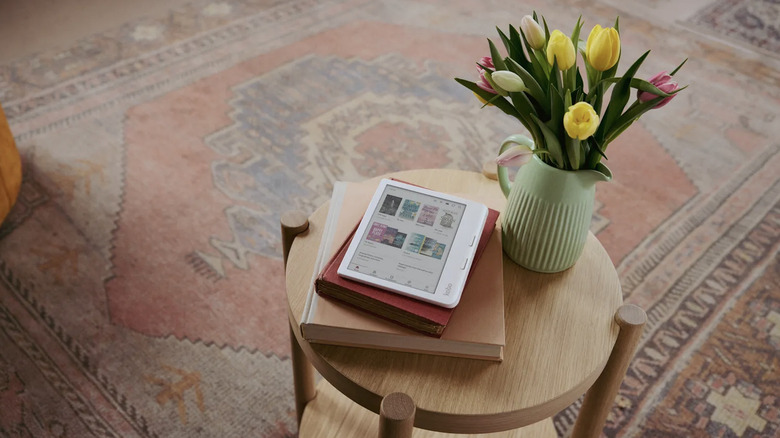 Kobo ereader on a round table