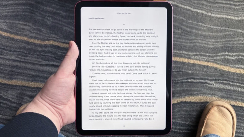 iPad with A16 displaying ebook
