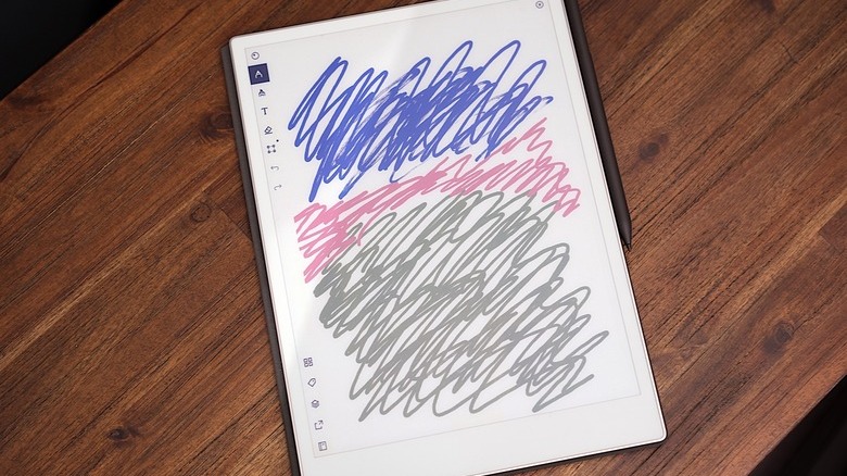 The remarkable Paper Pro on a wooden surface.