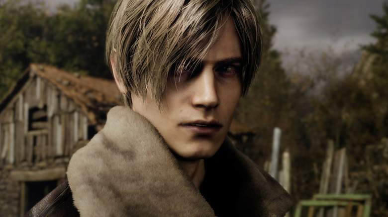 RE4 protagonist Leon Kennedy stares at the camera