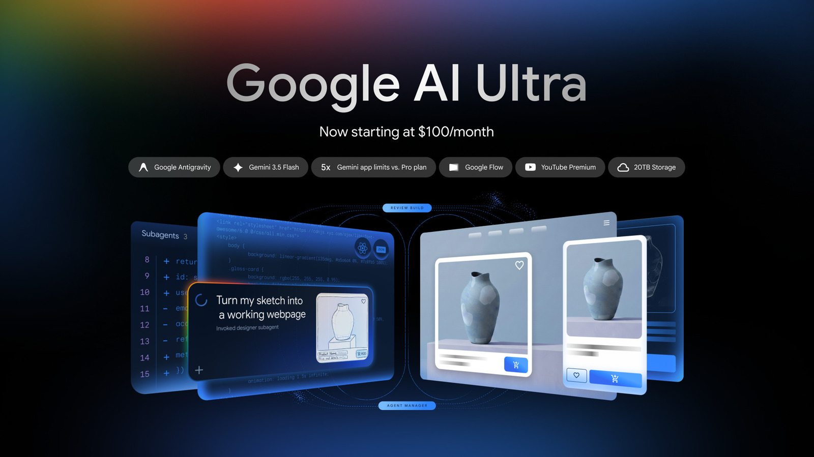 The Google AI Ultra plan now starts at $100 a month