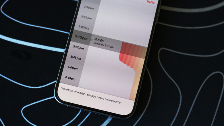 Planning a drive on Waze.