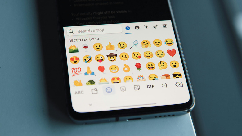 Emoji on a smartphone