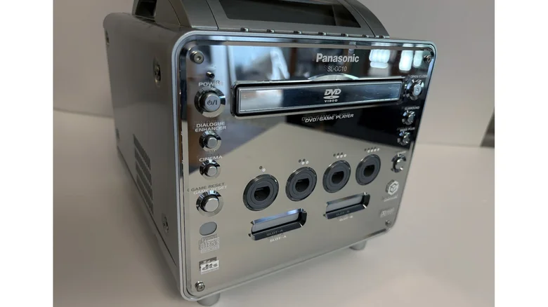 Closeup of the front of the Panasonic Q system.
