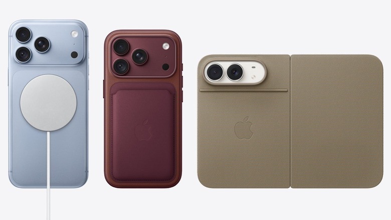 Back view of the iPhone 18 Pro Max, 18 Pro, and iPhone Duo, highlighting case and accessory options.