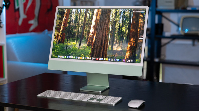 Apple M4 iMac sitting on a desk.