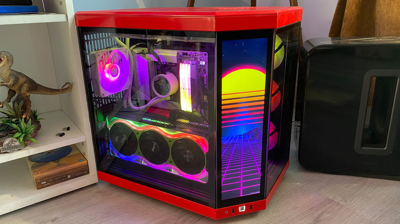 A custom-built gaming PC with an RTX 5090.