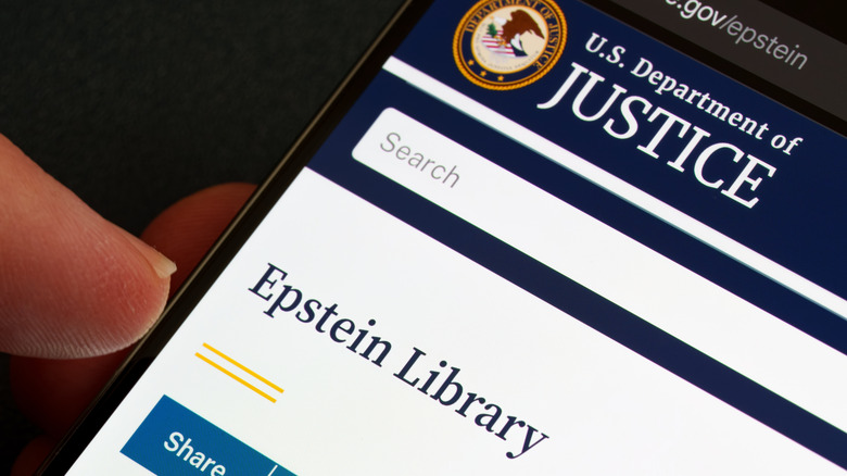Stock photo showing US department of justice logo and 