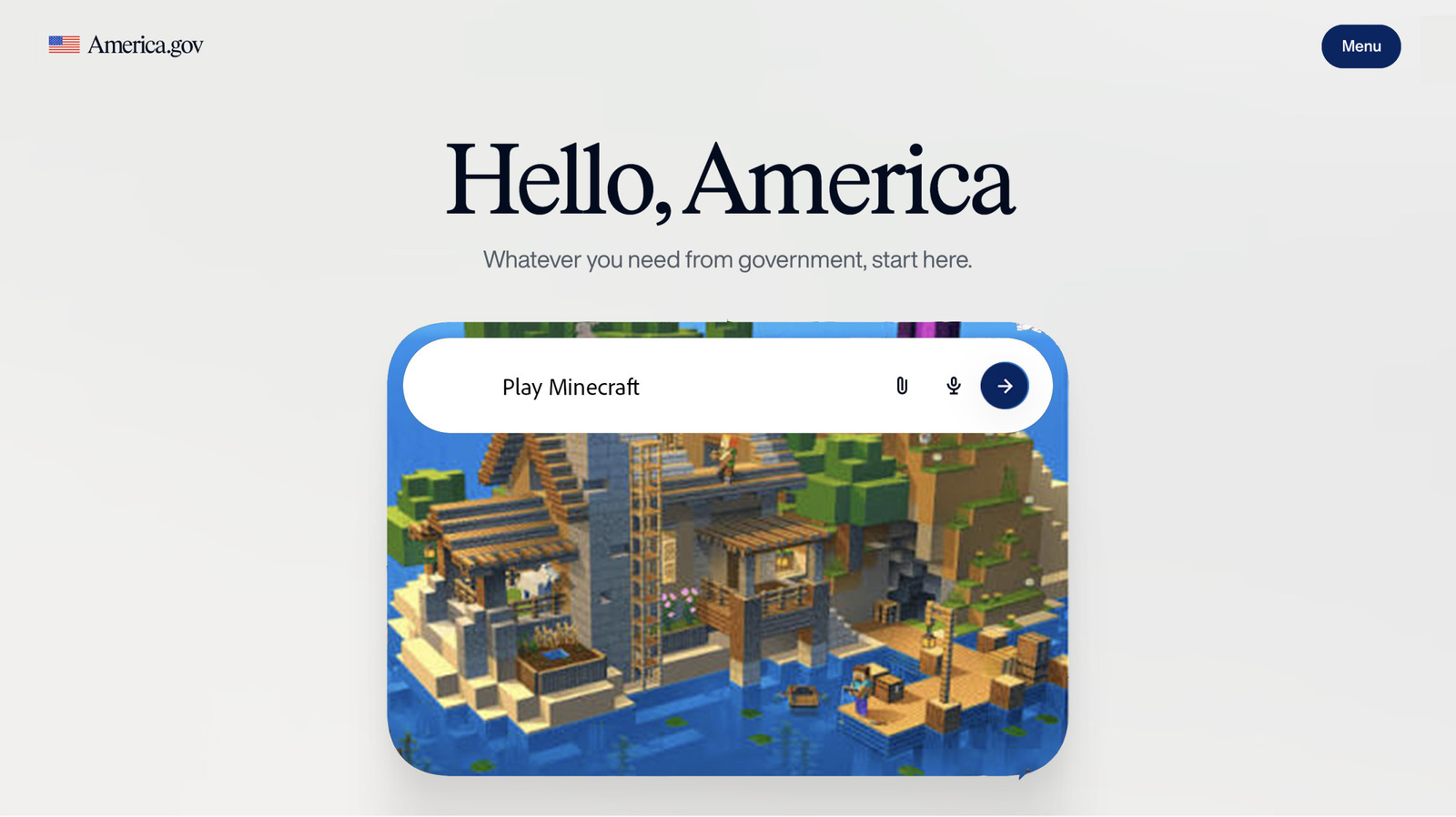 The US government's new AI chatbot gives Minecraft's end poem a bureaucratic twist