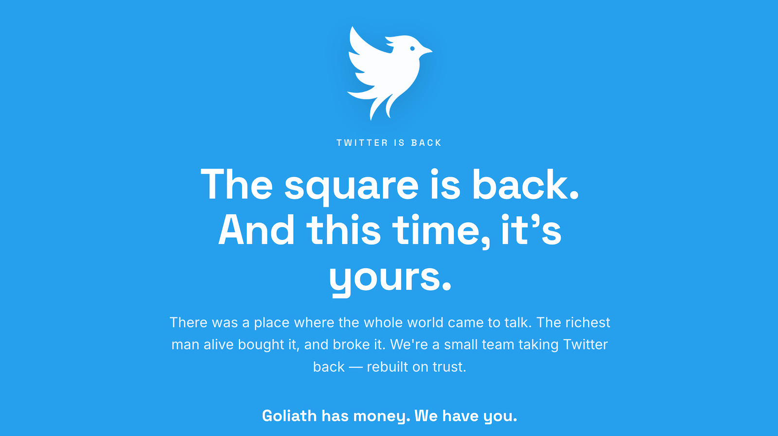There's a new Twitter in town, even though a judge has yet to rule on a trademark injunction