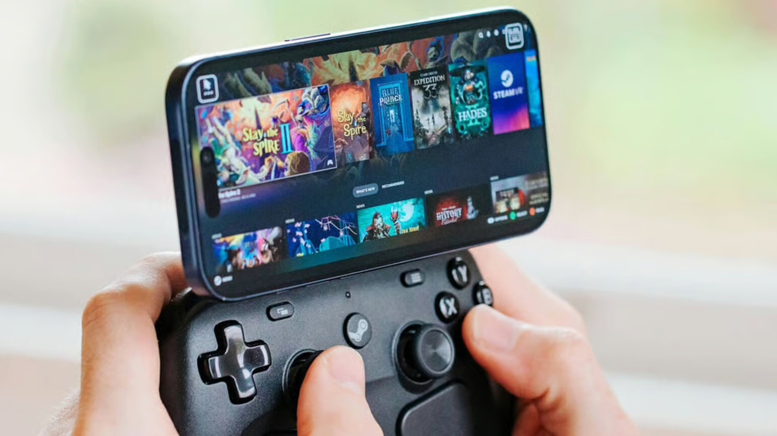 There's already a way to mount your smartphone to a Steam Controller