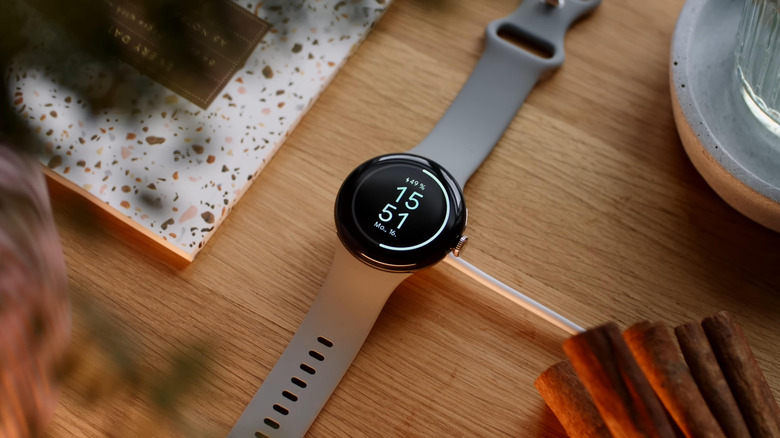 Google Pixel Watch on table.