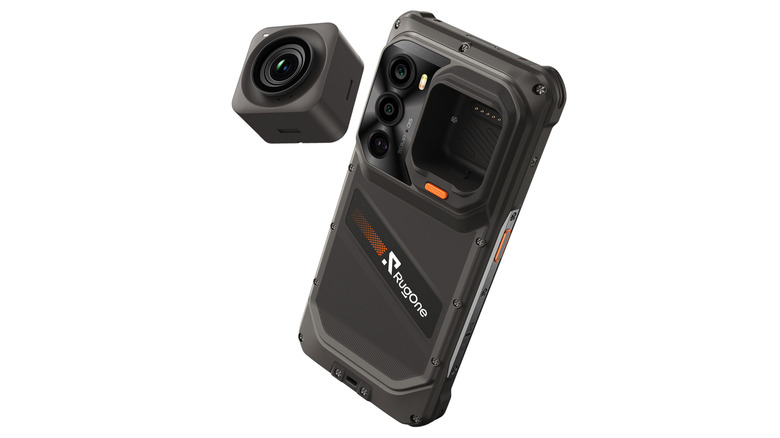 RugOne's Xsnap 7 Pro with a detachable action cam, removed.