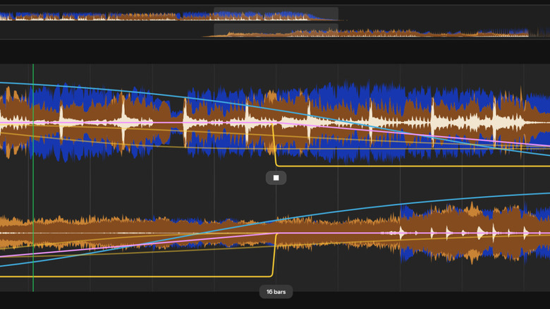 The mixing interface in Spotify's Mix feature