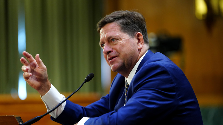 Jay Clayton during his Senate confirmation hearing