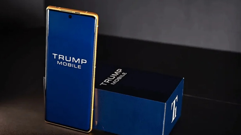 A Trump phone and a box.