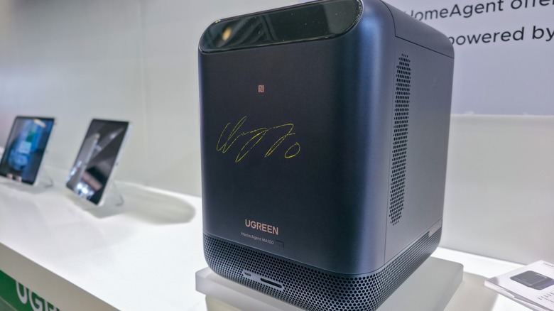 The Ugreen MasterAgent MA100 on display at the Smarter Living event in Foxborough, Mass.