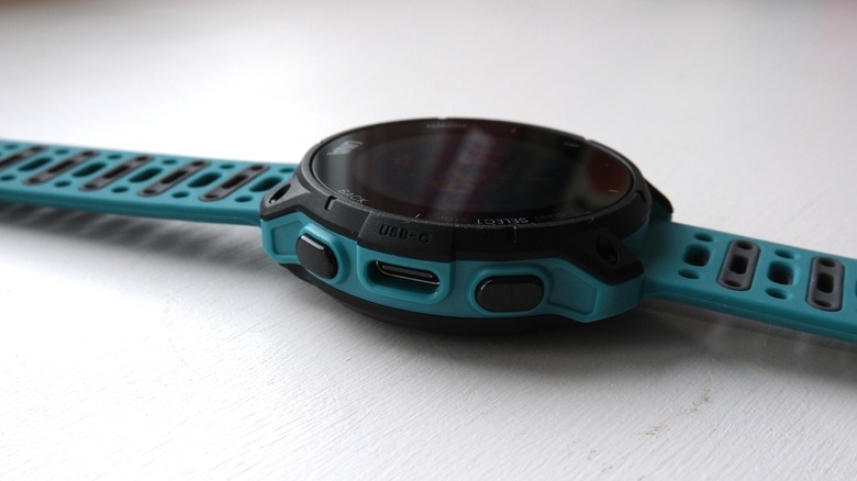 Una Watch on its side.