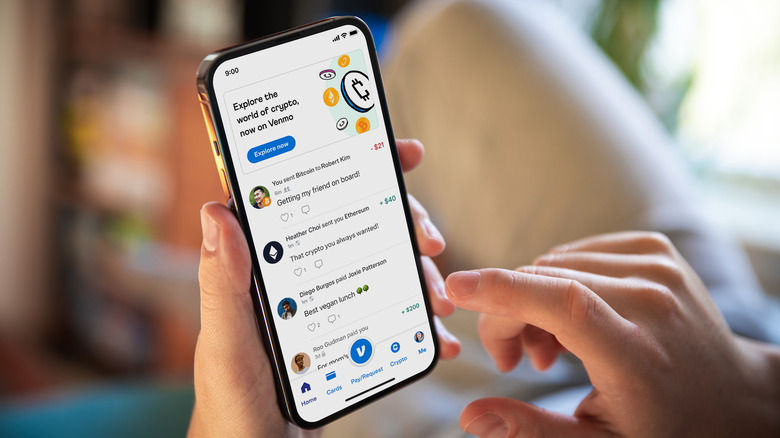 A Venmo user on the app's home screen.