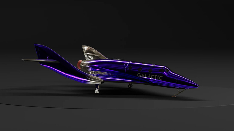 A purple space plane