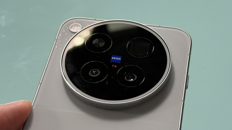 A close-up of the Vivo X500 Pro Max camera unit.