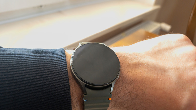 Galaxy Watch 7 worn on a wrist.