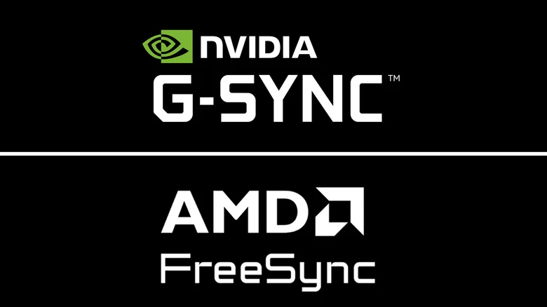 Top: NVIDIA G-Sync logo / Bottom: AMD Freesync logo