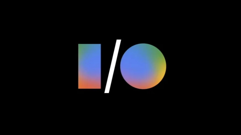 A graphic with the I/O logo on a black background.