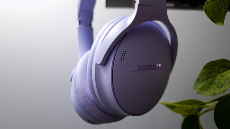 Bose QuietComfort noise canceling headphones in lilac colorway