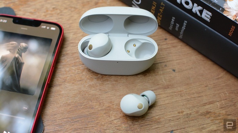 Sony's WF-1000XM5 earbuds.