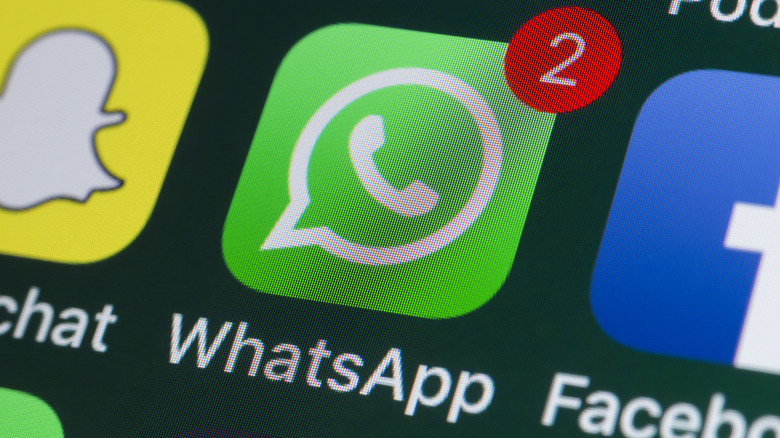 whatsapp logo shown on a smartphone