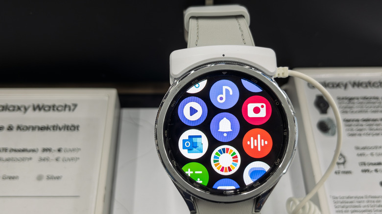 Samsung Galaxy Watch 7 displayed in-store.