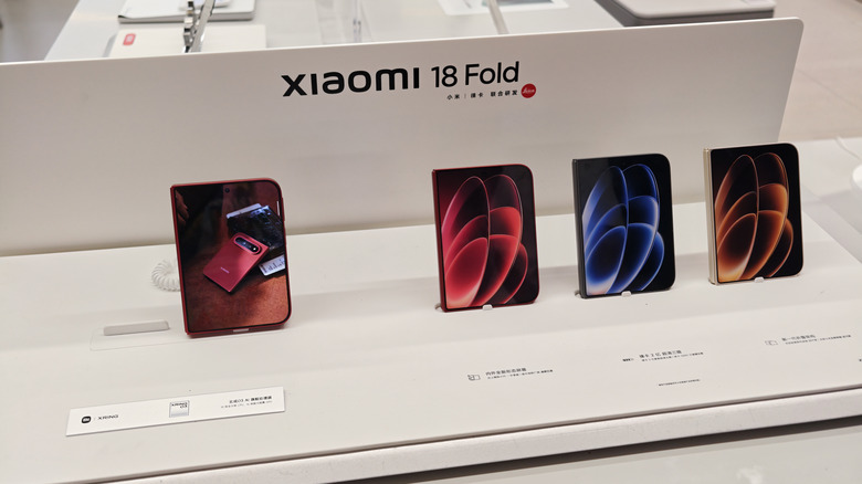 The Xiaomi 18 Fold on display.