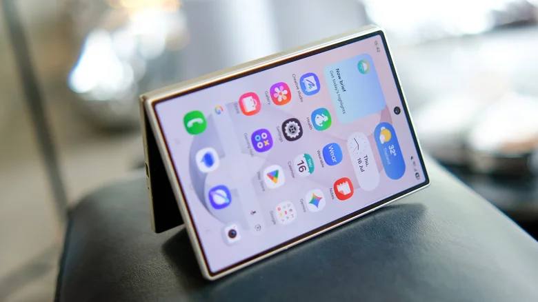 An unfolded Samsung Galaxy Z Fold 8.