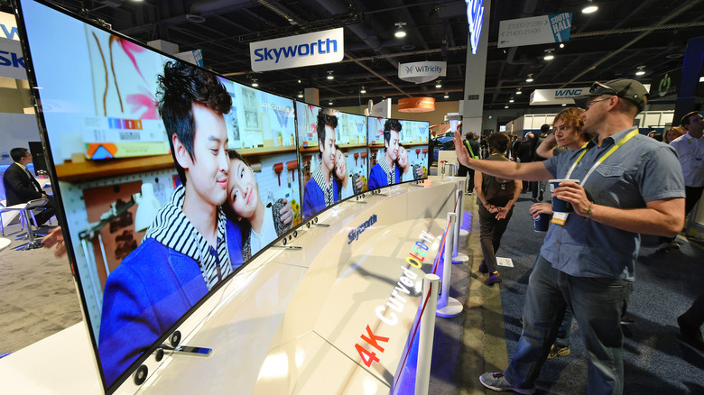 Curved TVs at CES 2014.